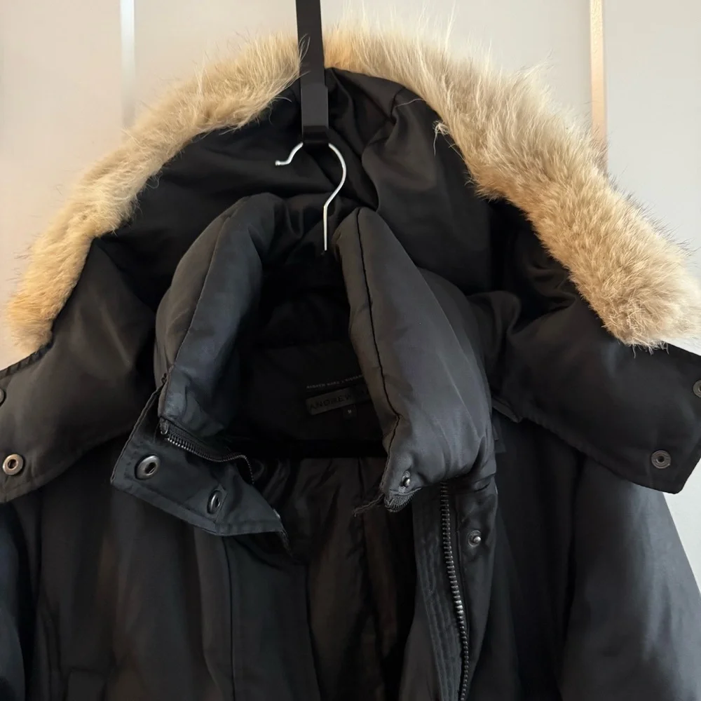 Real fur + down fill Andrew Marc + Richard Hai jacket - Picture 2 of 8